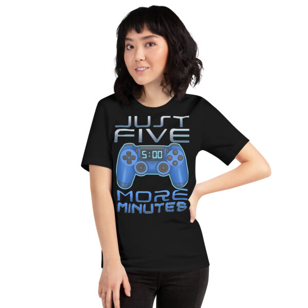 Game On with Comfort: 'Just Five More Minutes' Gamer T-Shirt - Image 12