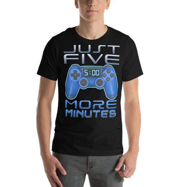 Game On with Comfort: 'Just Five More Minutes' Gamer T-Shirt - Image 17