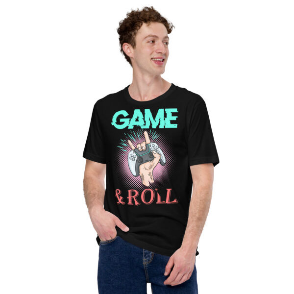 Rock Your Gamer Vibe with the 'Game & Roll' Unisex Tee! - Image 5