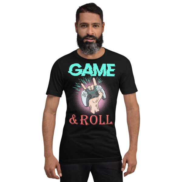 Rock Your Gamer Vibe with the 'Game & Roll' Unisex Tee! - Image 11