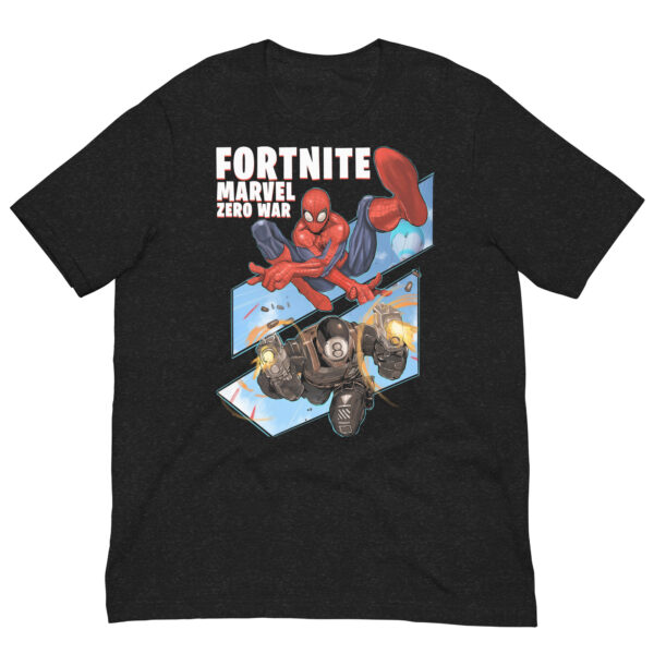 Superhero Showdown Unisex Tee: Fortnite x Marvel Zero War