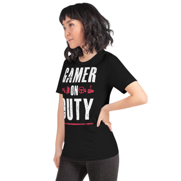 Command Your Style with 'Gamer On Duty' Black Tee - Image 13