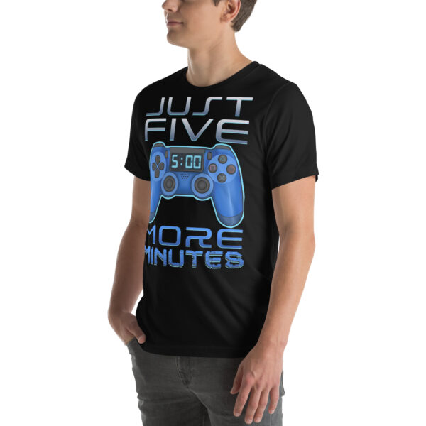 Game On with Comfort: 'Just Five More Minutes' Gamer T-Shirt - Image 19