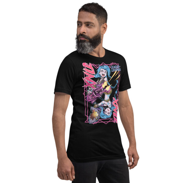 Chaos Reigns Unisex Tee: League of Legends Jinx - Image 19