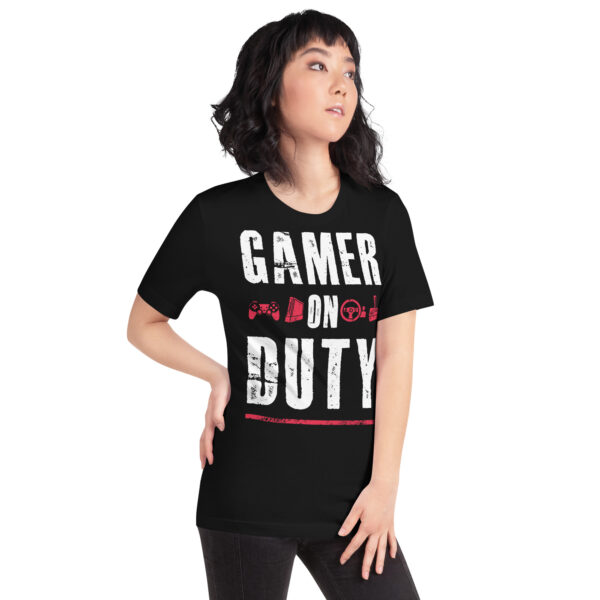 Command Your Style with 'Gamer On Duty' Black Tee - Image 12