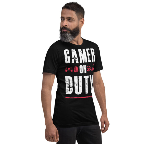 Command Your Style with 'Gamer On Duty' Black Tee - Image 20