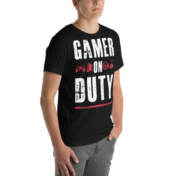 Command Your Style with 'Gamer On Duty' Black Tee - Image 21