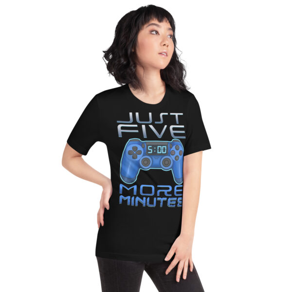 Game On with Comfort: 'Just Five More Minutes' Gamer T-Shirt - Image 10