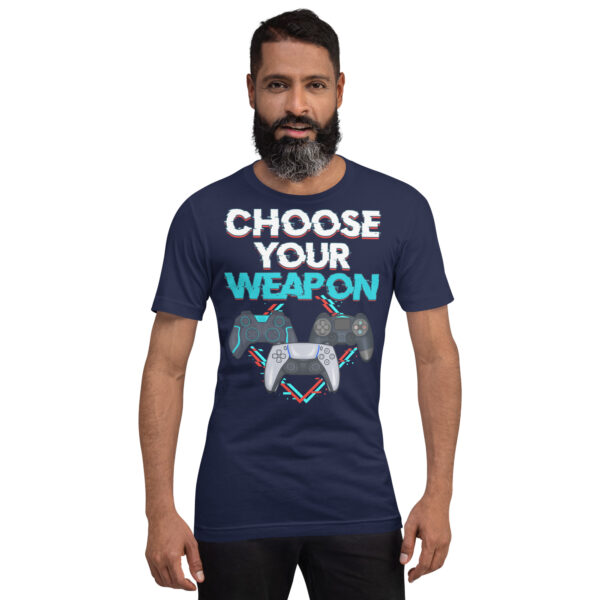 Game On: 'Choose Your Weapon' Unisex Gamer T-Shirt - Image 13