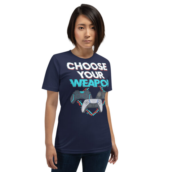 Game On: 'Choose Your Weapon' Unisex Gamer T-Shirt - Image 17