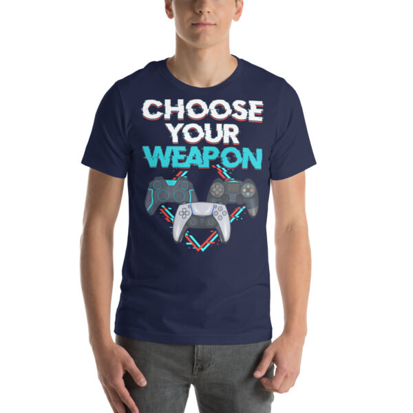 Game On: 'Choose Your Weapon' Unisex Gamer T-Shirt - Image 19