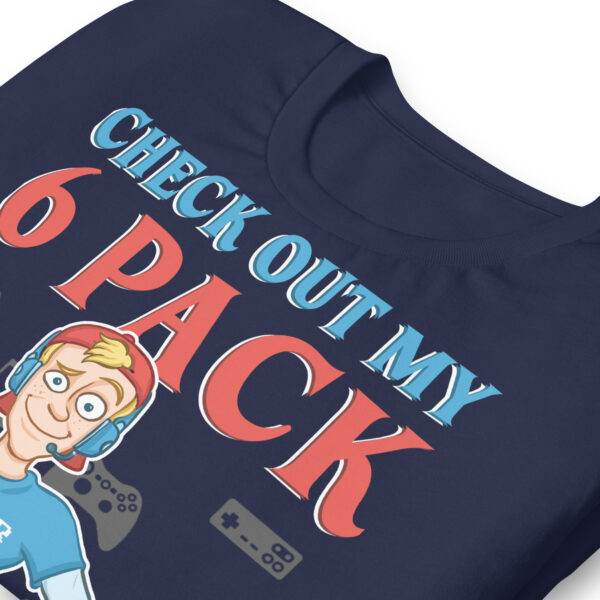 Humor in Fitness: 'Check Out My 6 Pack' Unisex Gamer T-Shirt - Image 17