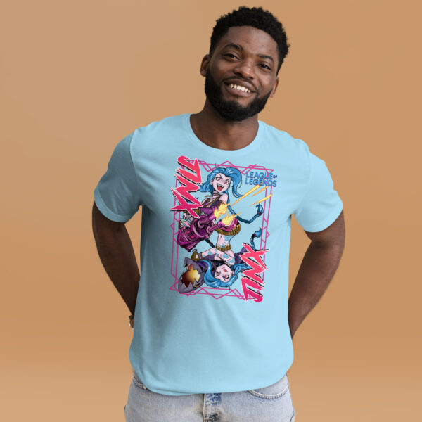 Explosive Charm Unisex Tee: League of Legends Jinx - Image 19