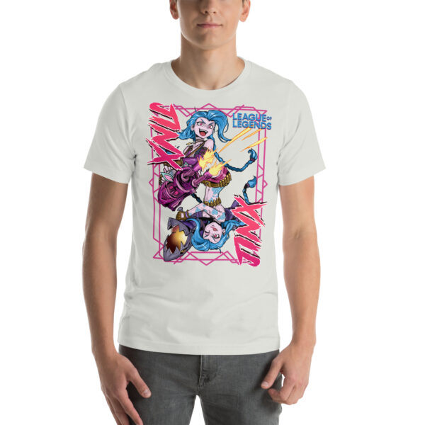 Explosive Charm Unisex Tee: League of Legends Jinx - Image 26