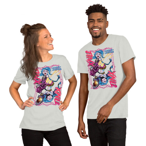 Explosive Charm Unisex Tee: League of Legends Jinx - Image 27