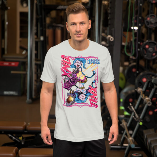 Explosive Charm Unisex Tee: League of Legends Jinx - Image 28