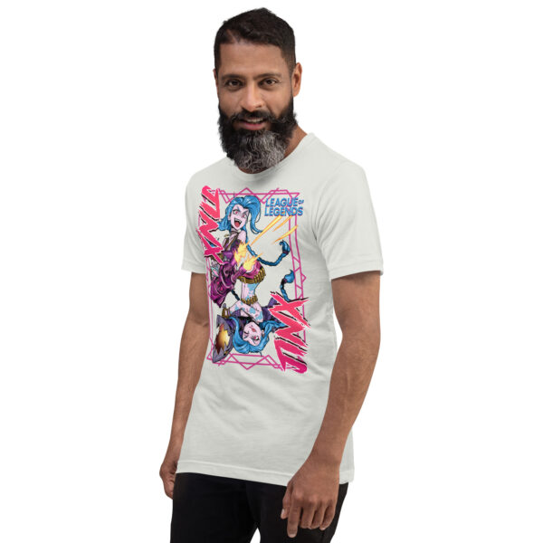 Explosive Charm Unisex Tee: League of Legends Jinx - Image 22