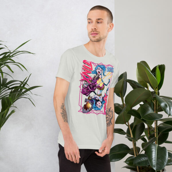 Explosive Charm Unisex Tee: League of Legends Jinx - Image 25