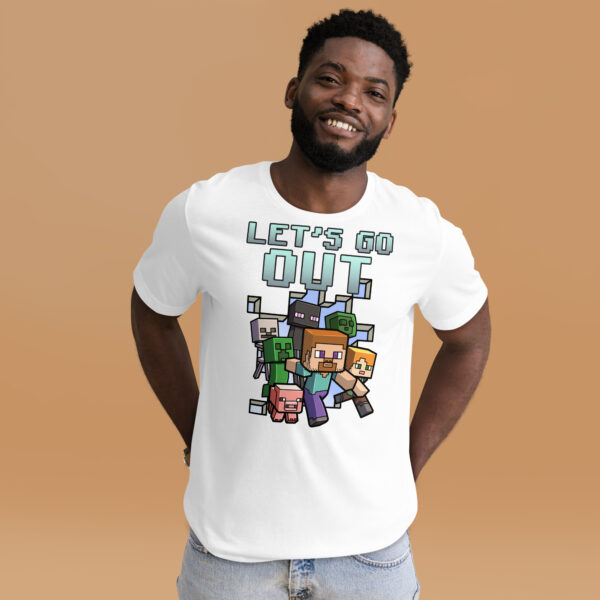 Explore in Style: 'Minecraft Let's Go Out' Unisex T-Shirt - Image 8