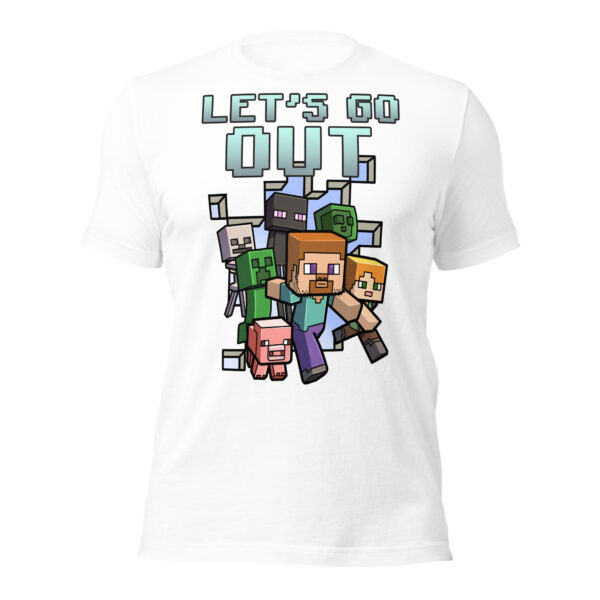 Explore in Style: 'Minecraft Let's Go Out' Unisex T-Shirt - Image 2