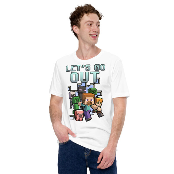 Explore in Style: 'Minecraft Let's Go Out' Unisex T-Shirt - Image 6