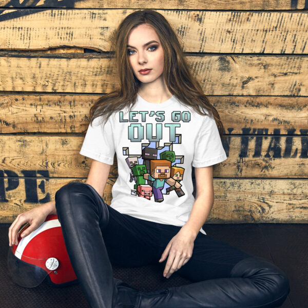 Explore in Style: 'Minecraft Let's Go Out' Unisex T-Shirt - Image 13