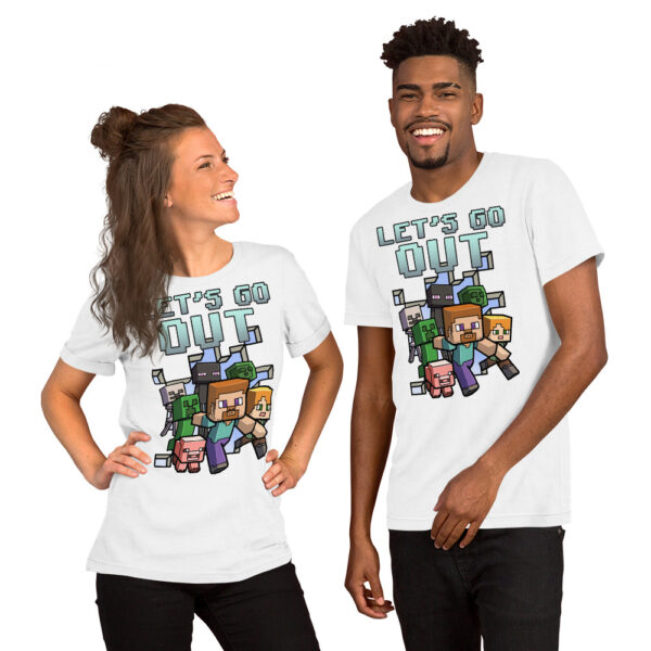 Explore in Style: 'Minecraft Let's Go Out' Unisex T-Shirt - Image 14