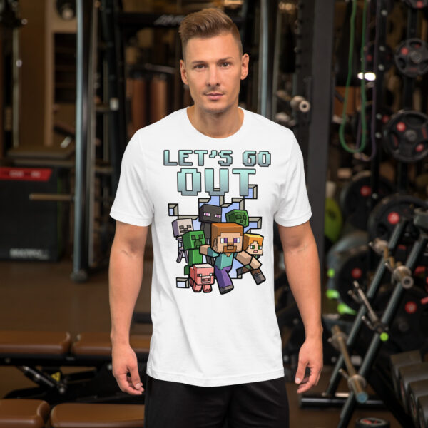 Explore in Style: 'Minecraft Let's Go Out' Unisex T-Shirt - Image 15