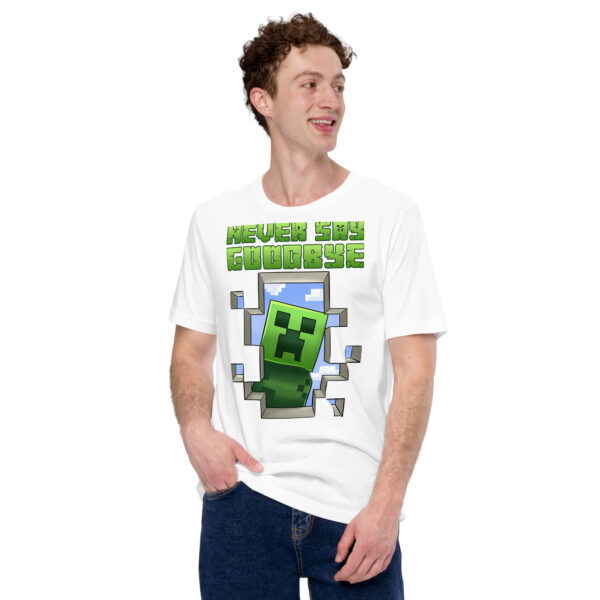 Pixel Promise Tee: Minecraft Never Say Goodbye Unisex T-Shirt - Image 3