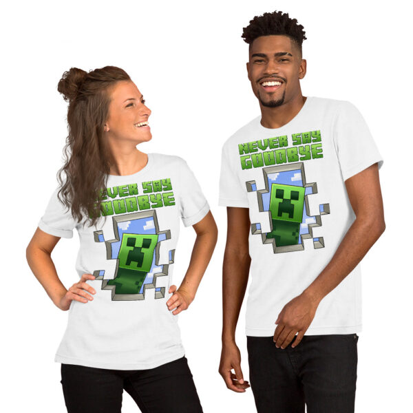 Pixel Promise Tee: Minecraft Never Say Goodbye Unisex T-Shirt - Image 10