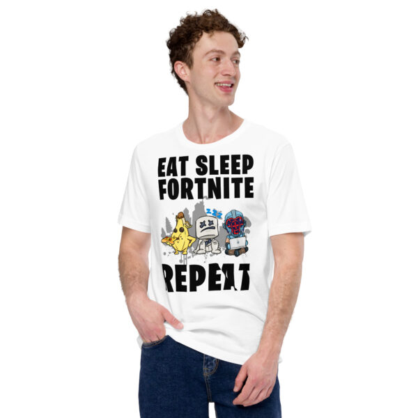 Victory Royale Routine Unisex Tee: Fortnite Cycle - Image 5