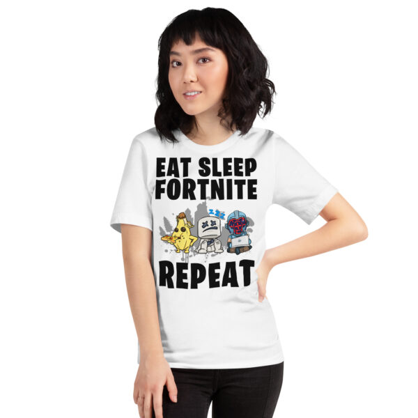 Victory Royale Routine Unisex Tee: Fortnite Cycle - Image 15