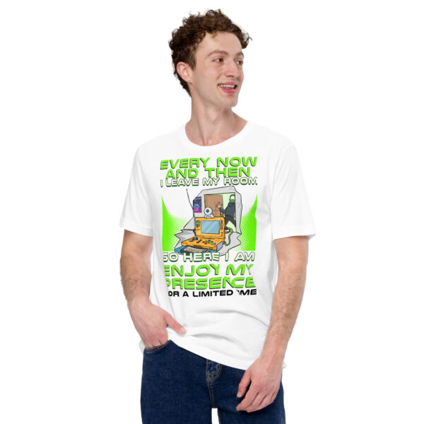 Exclusive Gamer Alert: 'Enjoy My Presence' Unisex T-Shirt - Image 5