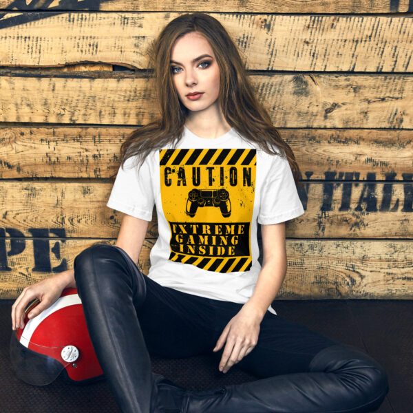 Flash Your Gamer Status with the Ultimate 'Caution: Extreme Gaming Inside' Tee! - Image 8