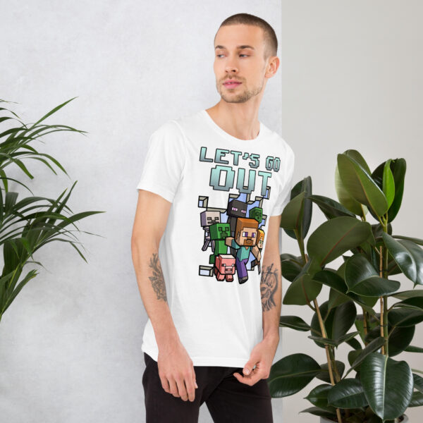 Explore in Style: 'Minecraft Let's Go Out' Unisex T-Shirt - Image 17