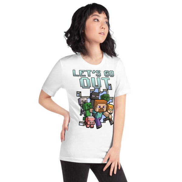 Explore in Style: 'Minecraft Let's Go Out' Unisex T-Shirt - Image 12