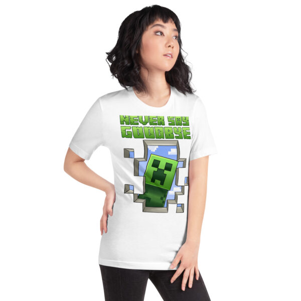 Pixel Promise Tee: Minecraft Never Say Goodbye Unisex T-Shirt - Image 7